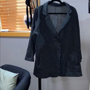 Grey sweater blazer
